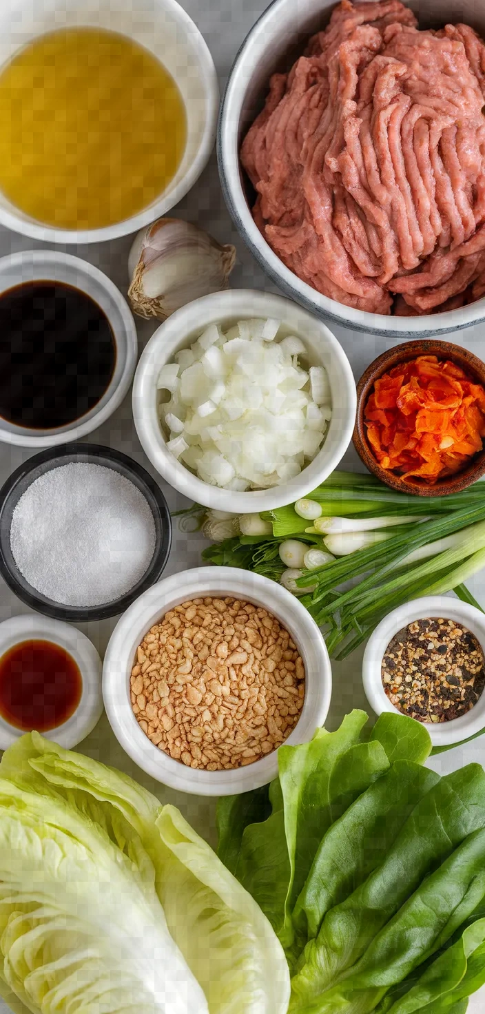 Ingredients photo for Asian Lettuce Wraps Recipe