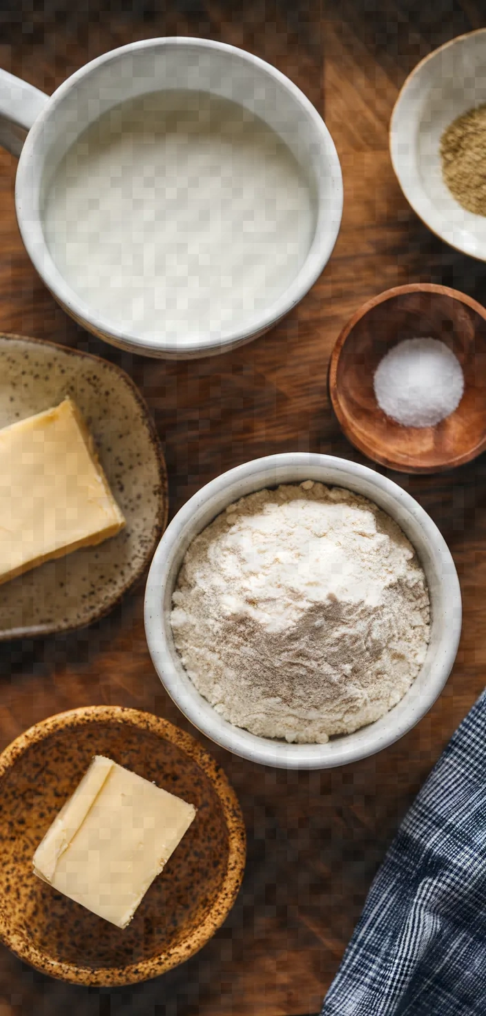 Ingredients photo for Bechamel Sauce Recipe