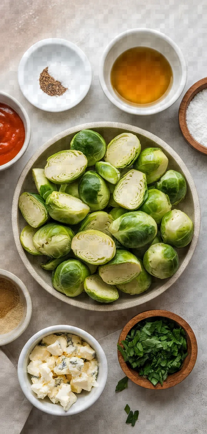 Ingredients photo for Buffalo Brussels Sprouts Recipe