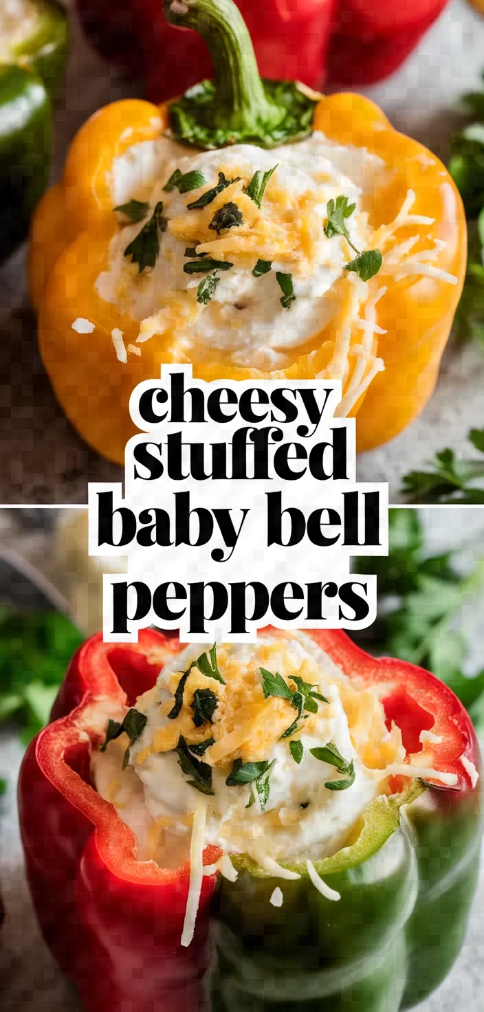 Cheesy Stuffed Baby Bell Peppers Recipe