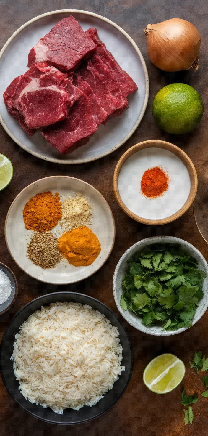 Ingredients photo for Coconut Beef Curry Recipe