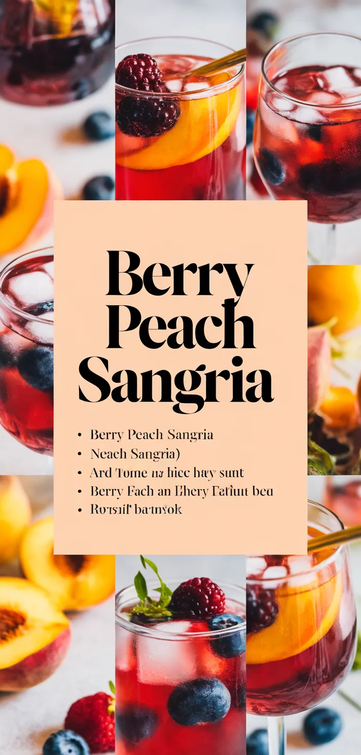 A photo of Berry Peach Sangria Recipe