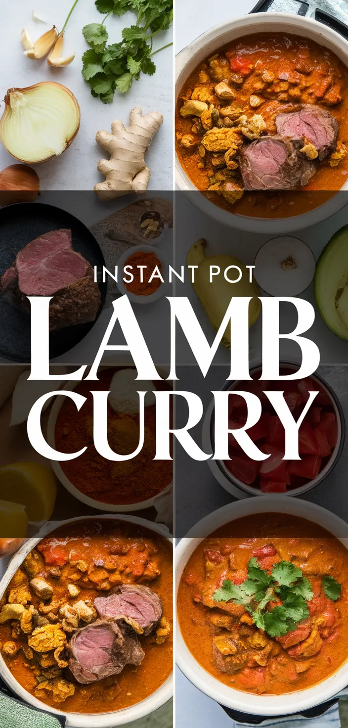 Ingredients photo for Instant Pot Lamb Curry Recipe