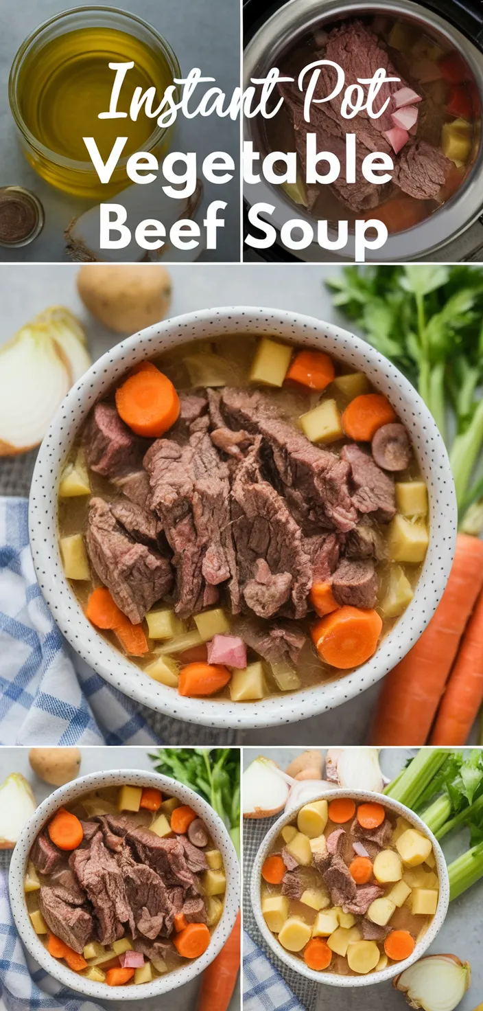 Ingredients photo for Instant Pot Vegetable Beef Soup Recipe