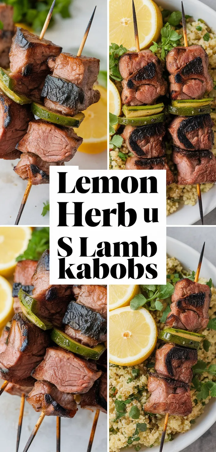 A photo of Lemon Herb U S Lamb Kabobs Recipe