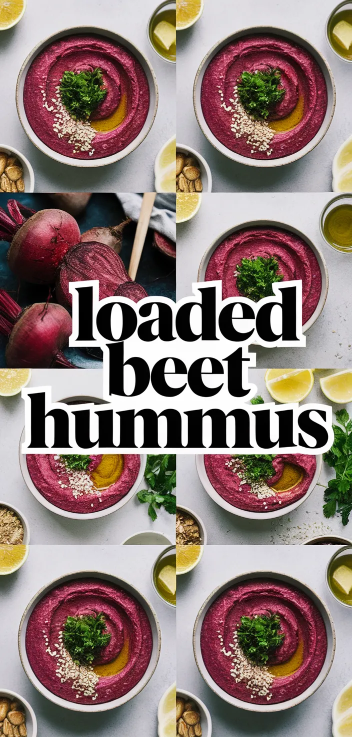 A photo of Loaded Beet Hummus Recipe