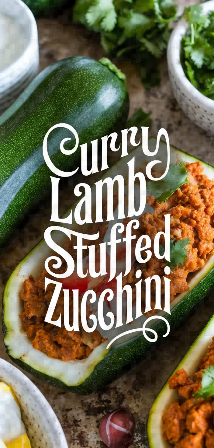 Curry Lamb Stuffed Zucchini Recipe