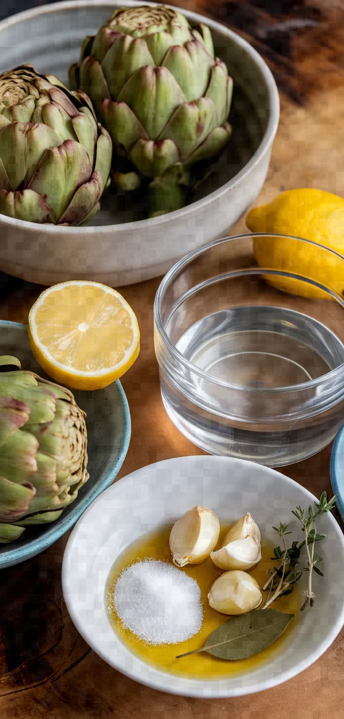 Ingredients photo for How To Cook Artichokes Recipe