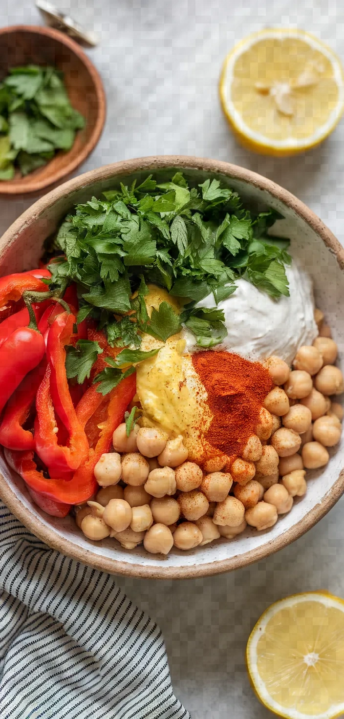 Ingredients photo for Hummus Stuffed Peppers Recipe