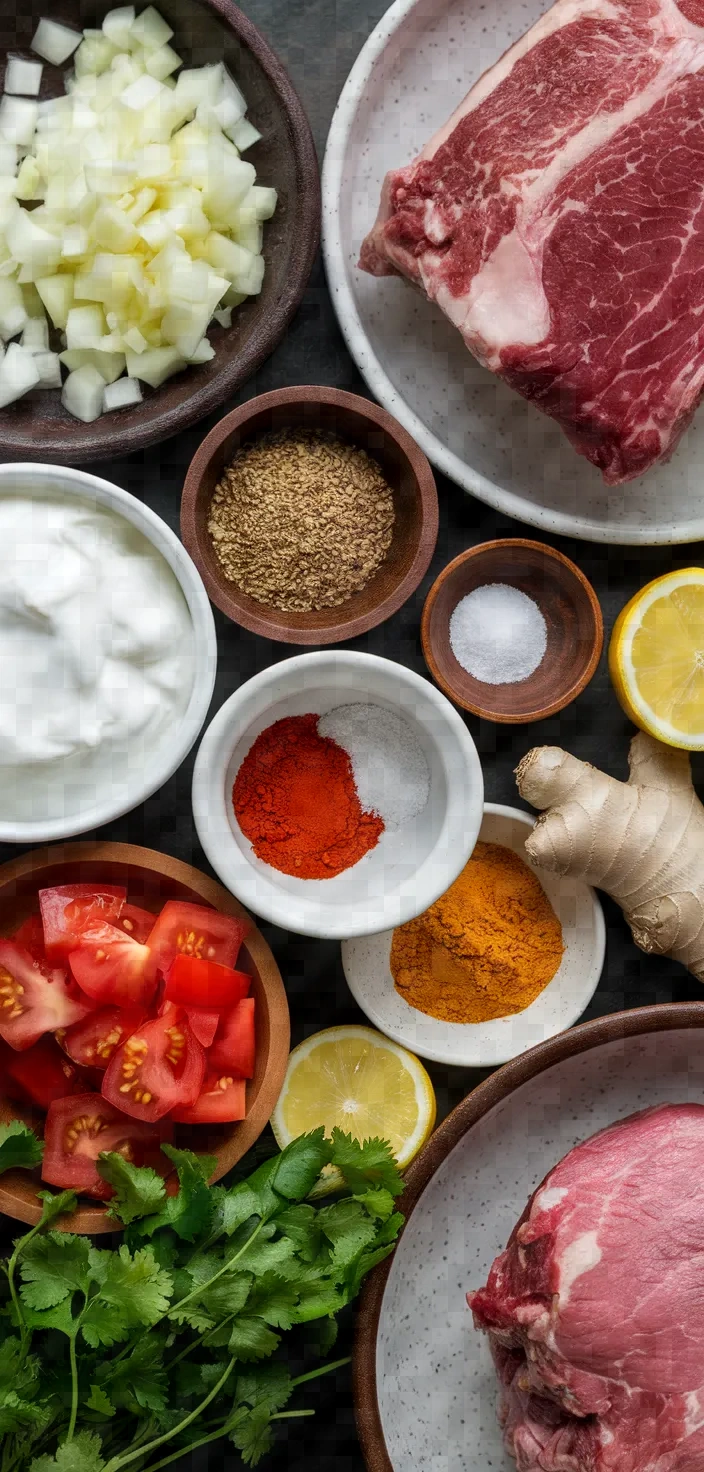 Ingredients photo for Instant Pot Lamb Curry Recipe