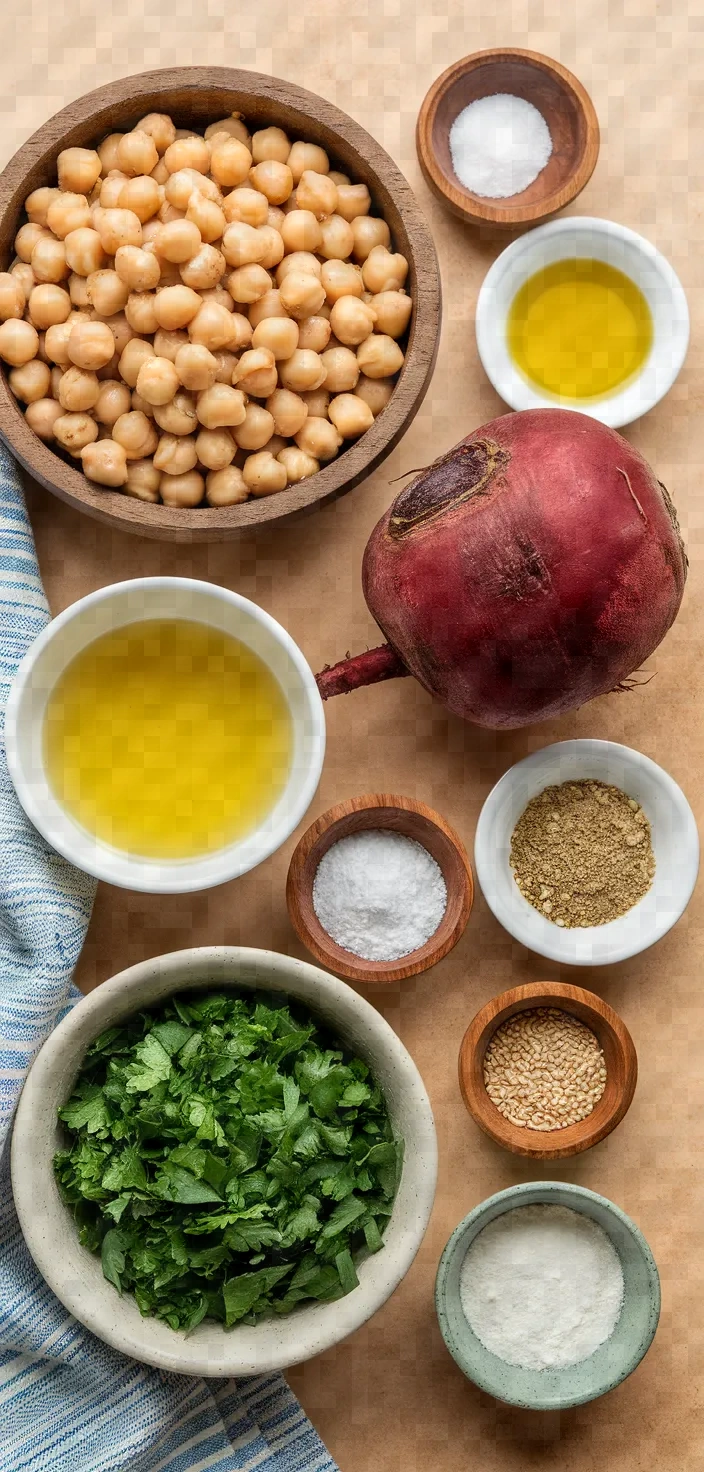 Ingredients photo for Loaded Beet Hummus Recipe