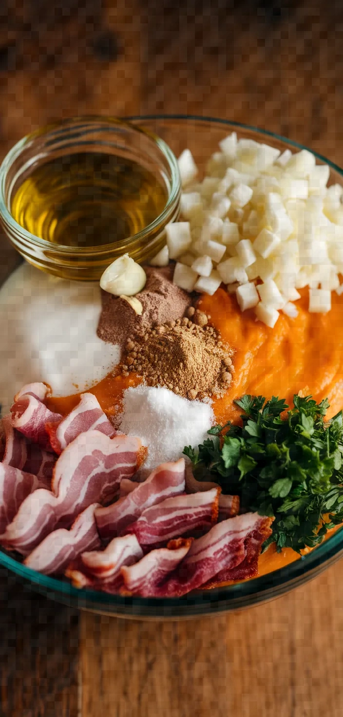 Ingredients photo for Pumpkin Soup With Bacon Recipe