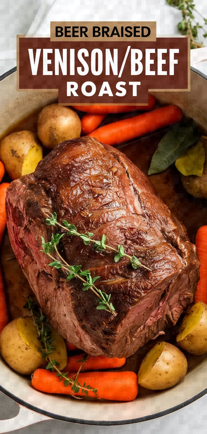 Beer Braised Venison Or Beef Roast Recipe