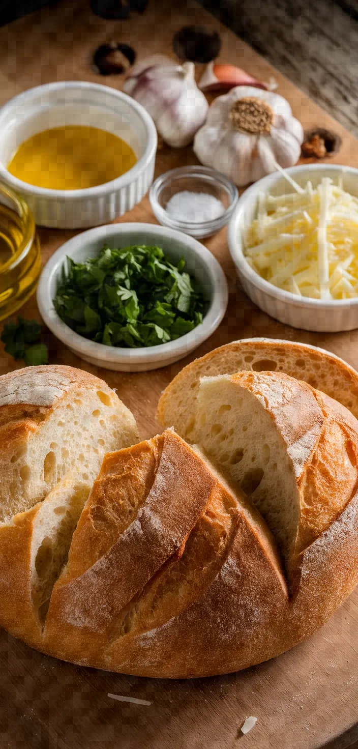 Ingredients photo for Cheesy Roasted Garlic Pull Apart Bread Recipe