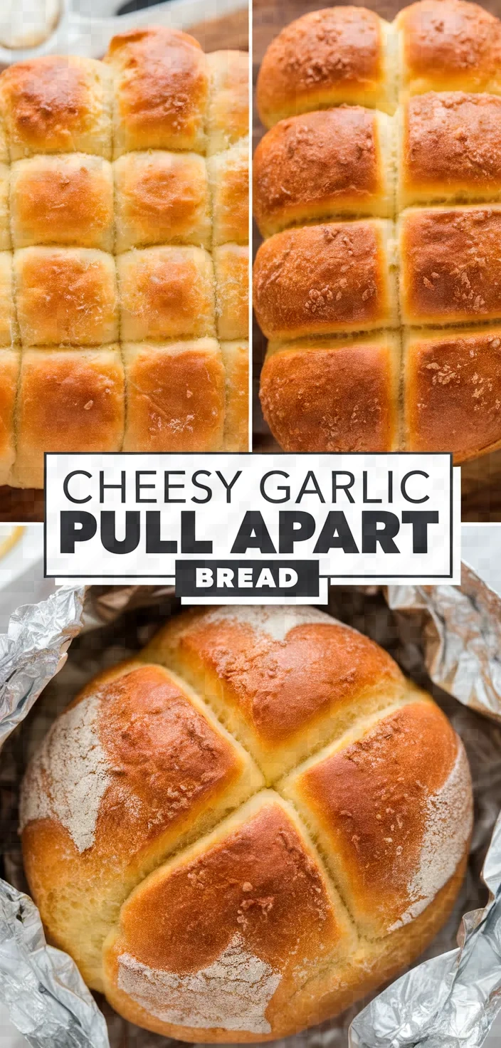 Cheesy Roasted Garlic Pull Apart Bread Recipe