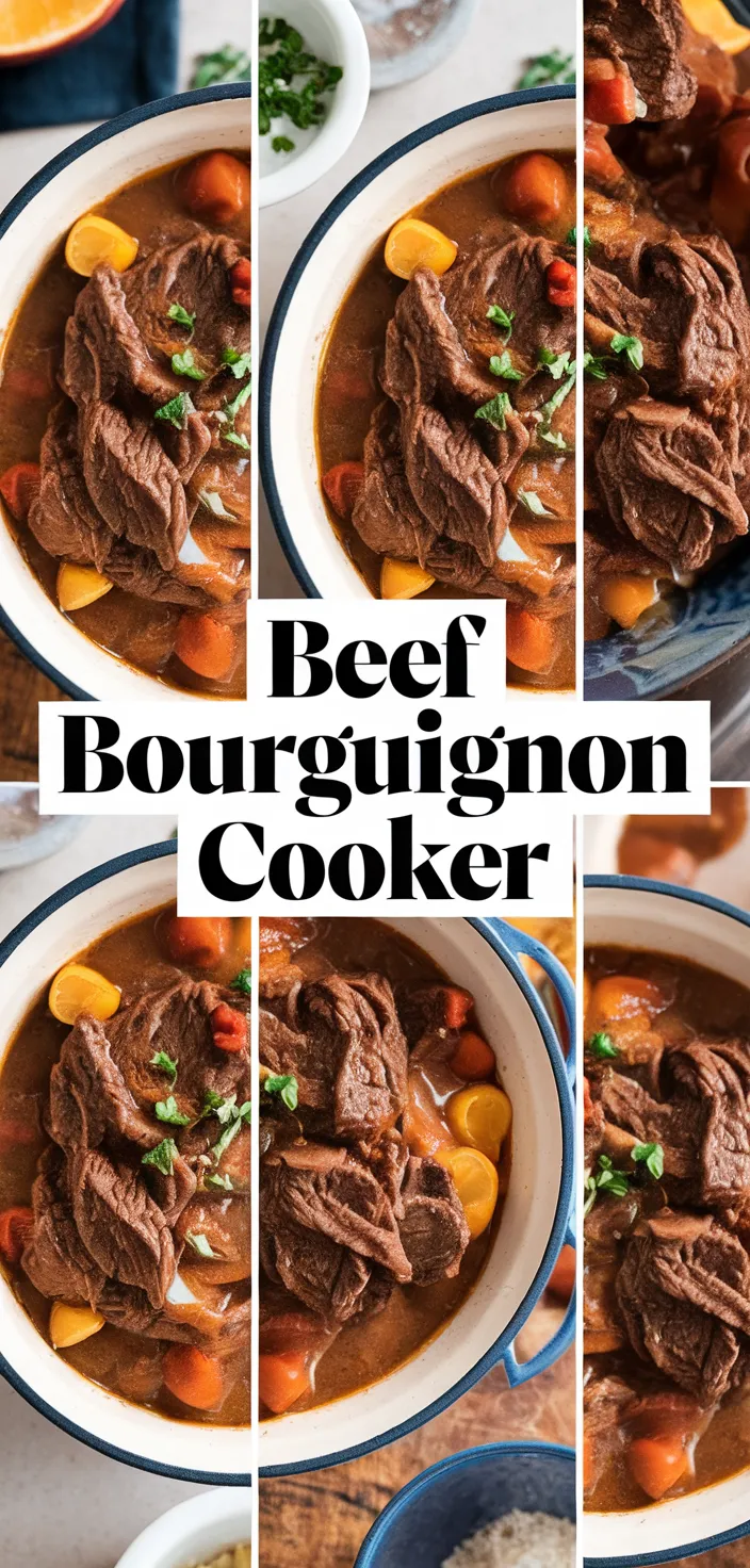 A photo of Beef Bourguignon Slow Cooker Recipe