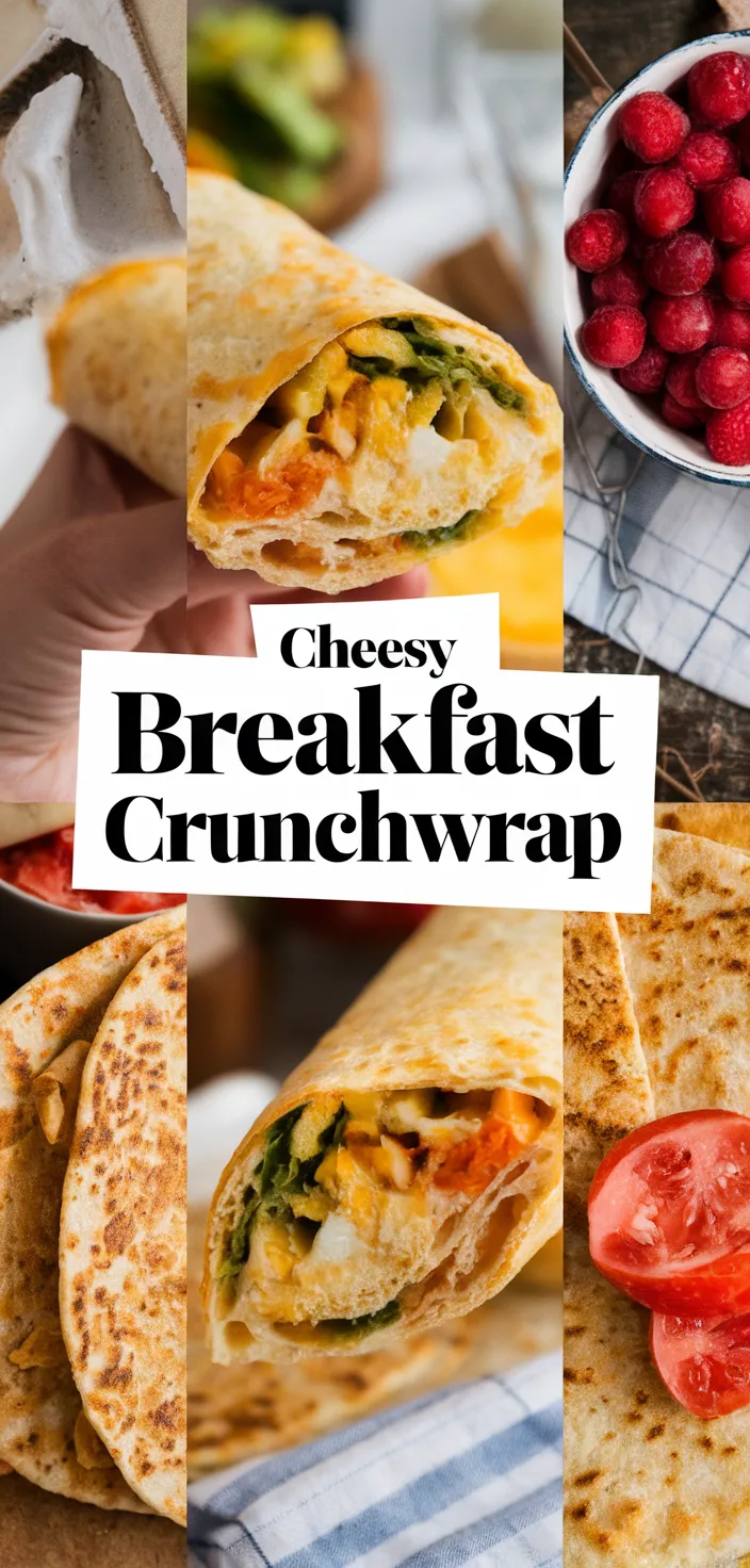 A photo of Cheesy Breakfast Crunchwrap Recipe