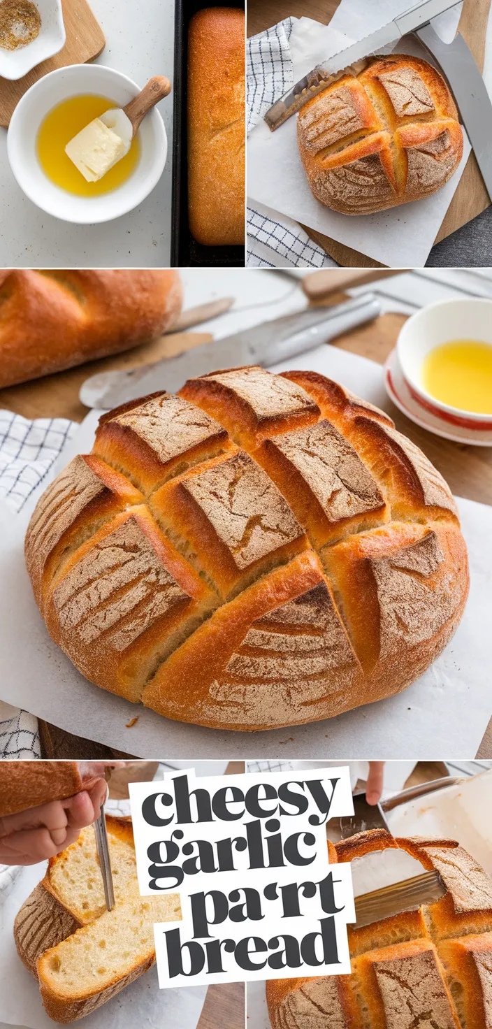 A photo of Cheesy Roasted Garlic Pull Apart Bread Recipe