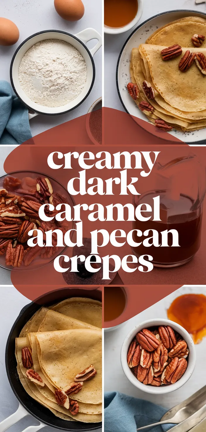 A photo of Creamy Dark Caramel And Pecan Crepes Recipe