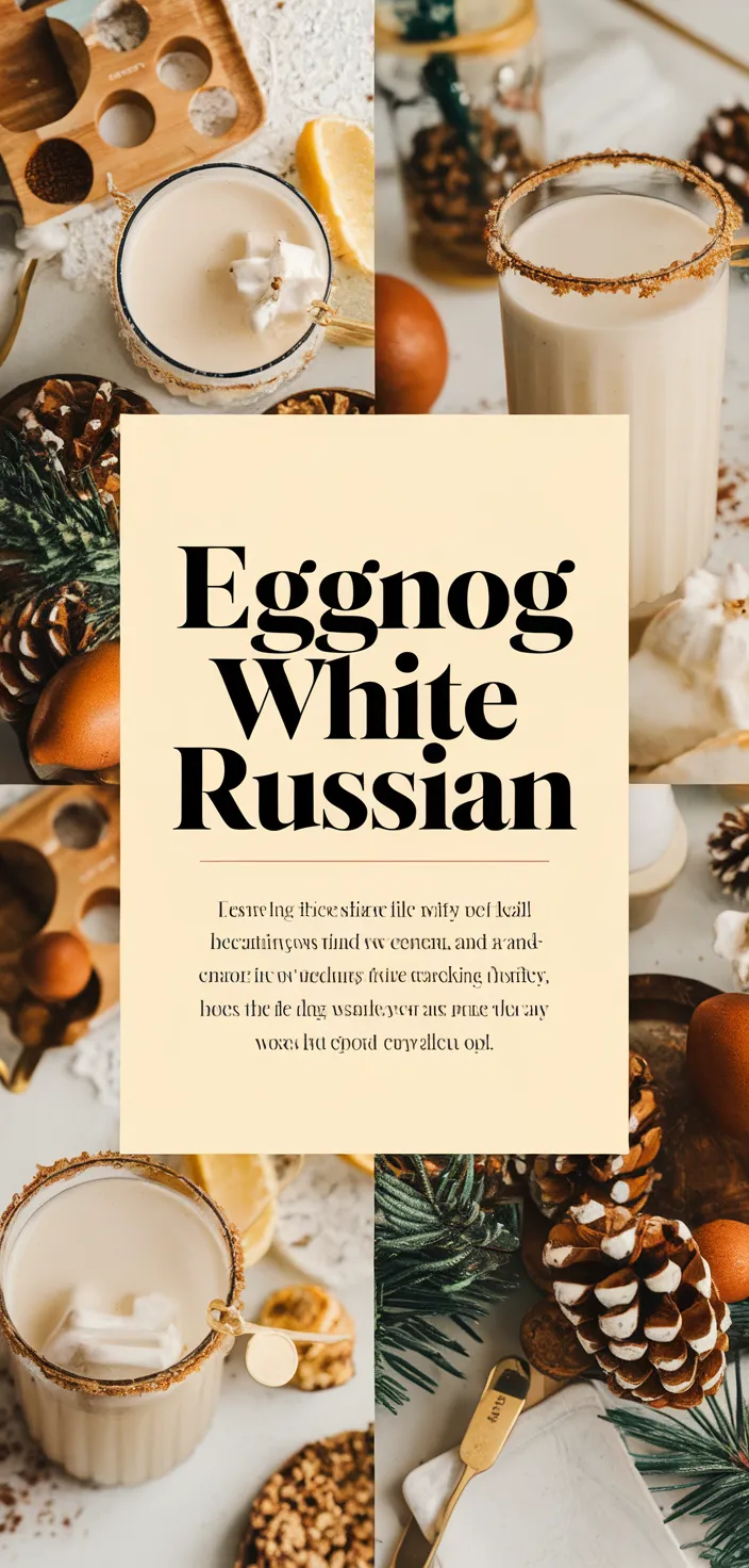 A photo of Eggnog White Russian Recipe