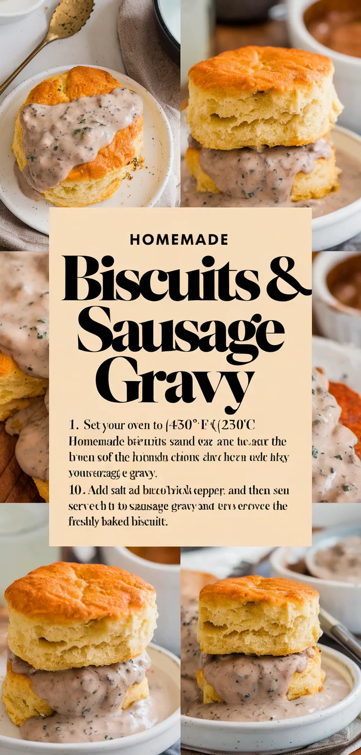 A photo of Homemade Biscuits And Country Sausage Gravy Recipe