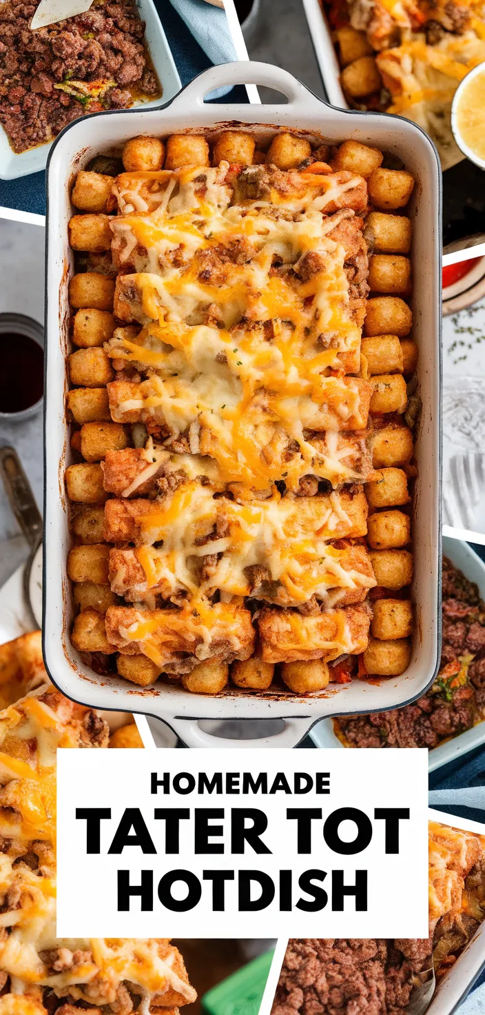 A photo of Homemade Tater Tot Hotdish Recipe