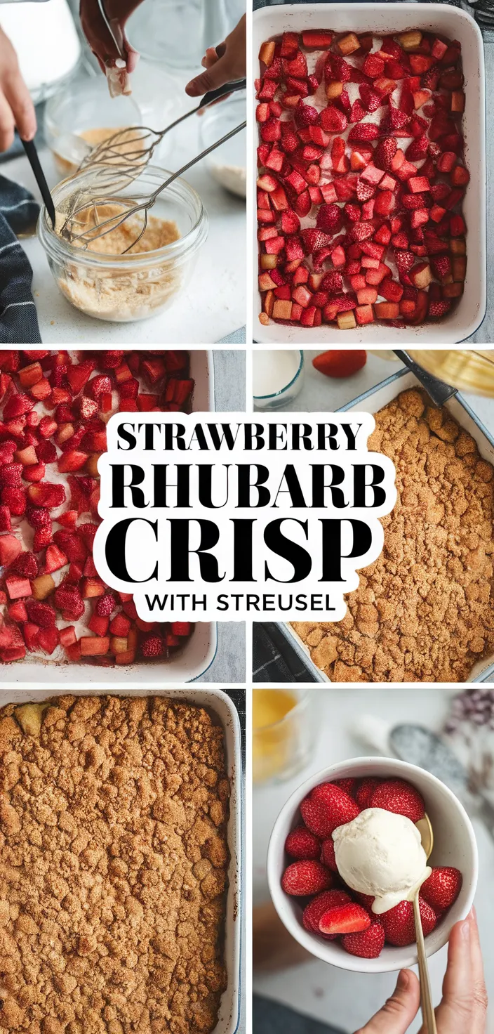 A photo of Perfect Strawberry Rhubarb Crisp With Brown Butter Streusel Recipe