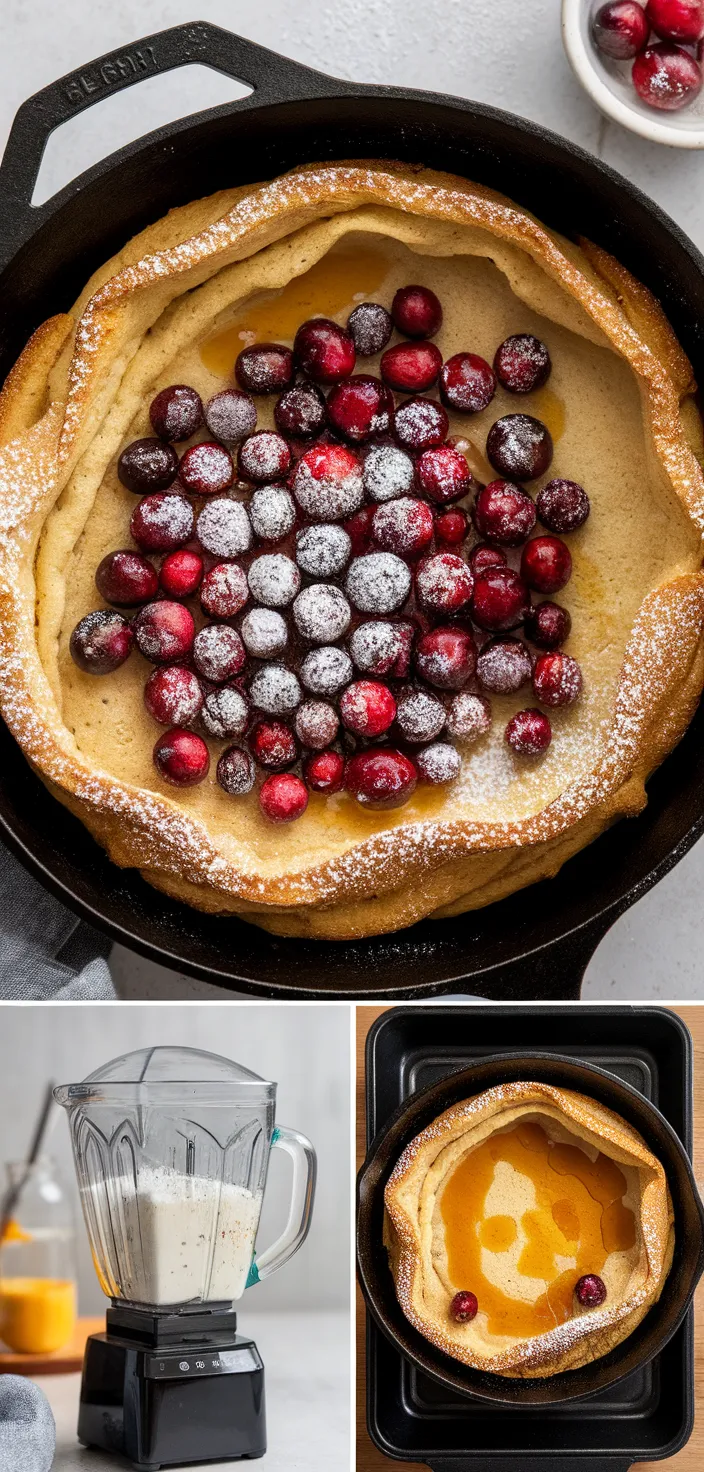 A photo of Spiced Cranberry Dutch Baby Recipe