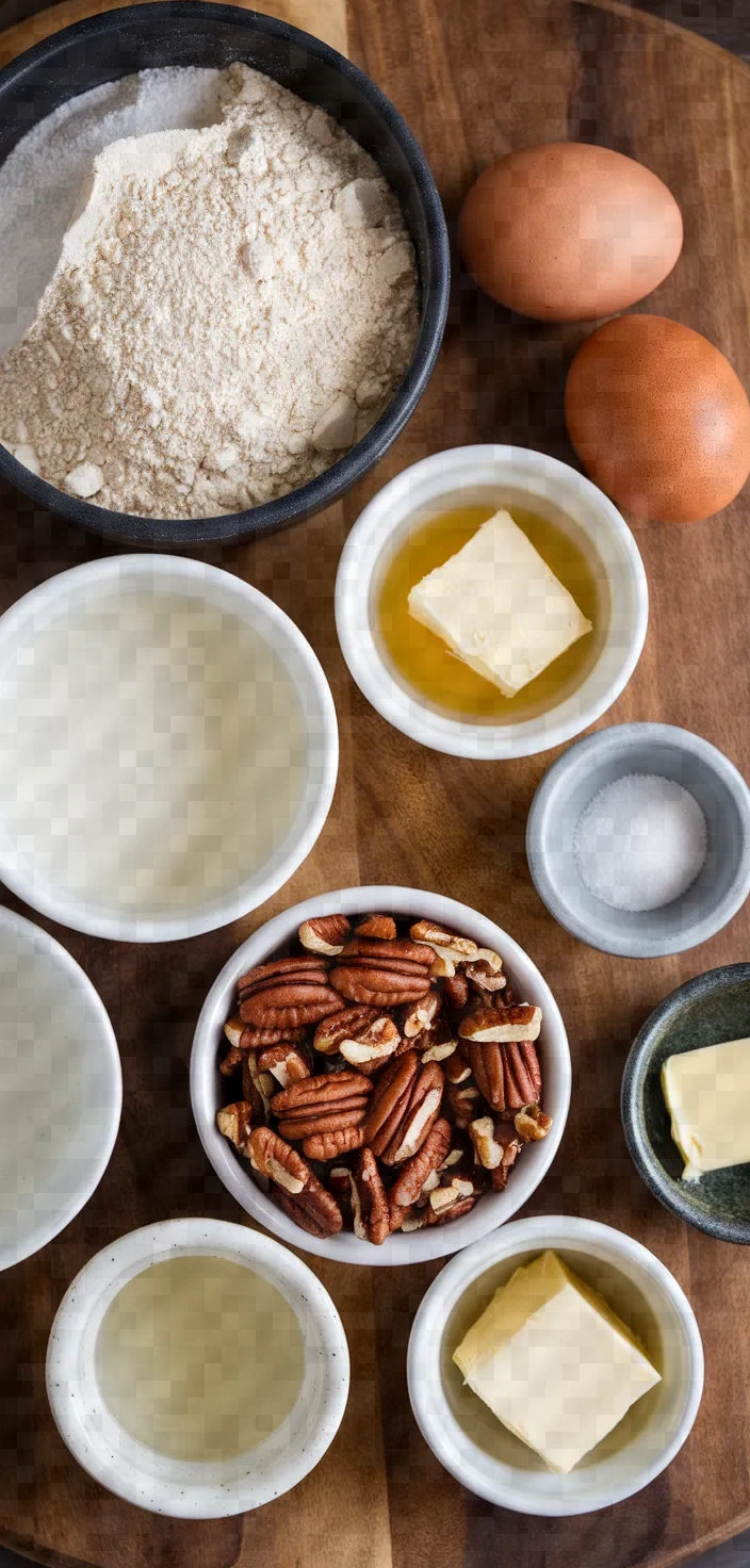 Ingredients photo for Creamy Dark Caramel And Pecan Crepes Recipe