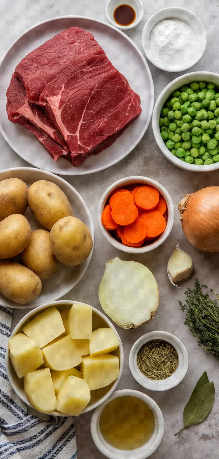 Ingredients photo for Crockpot Beef Stew With Gravy Recipe