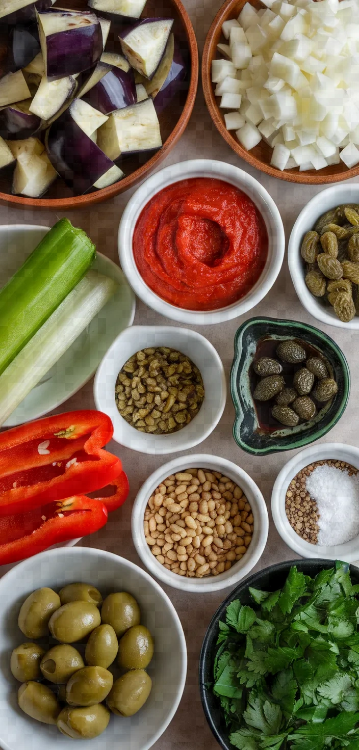 Ingredients photo for Eggplant Caponata Recipe