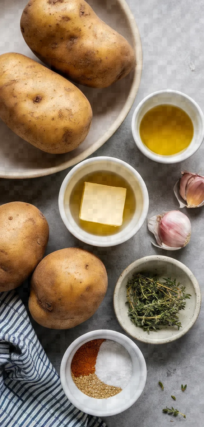 Ingredients photo for Fondant Potatoes Recipe