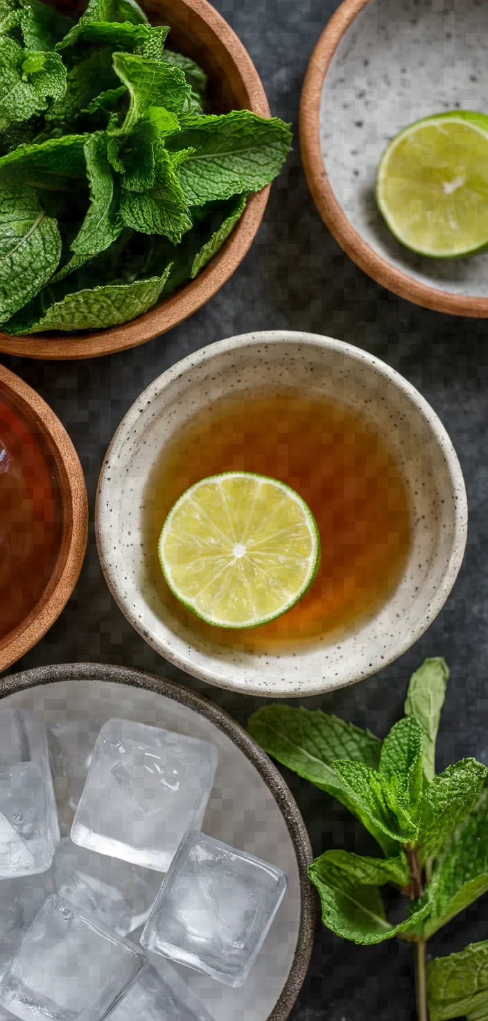 Ingredients photo for Ginger Whiskey Mojito Recipe