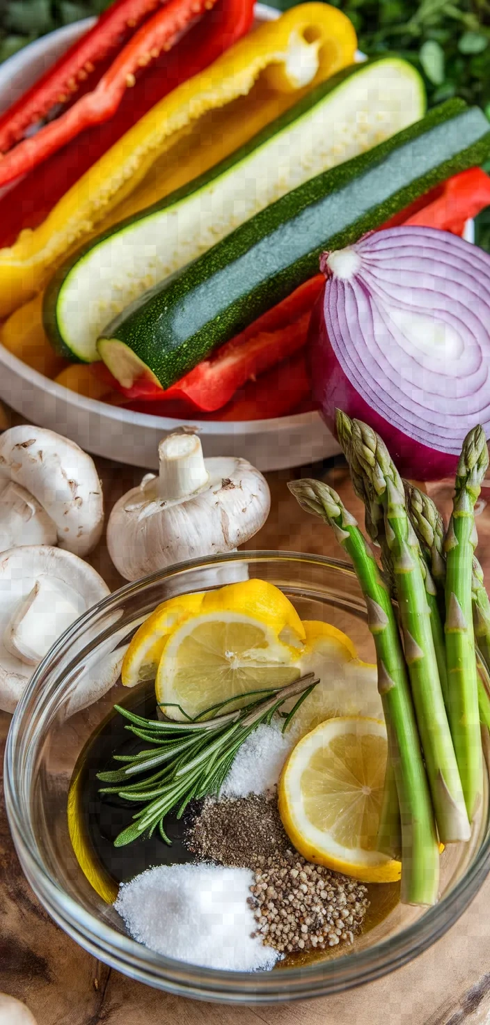 Ingredients photo for Grilled Vegetables With Zesty Balsamic Marinade Recipe