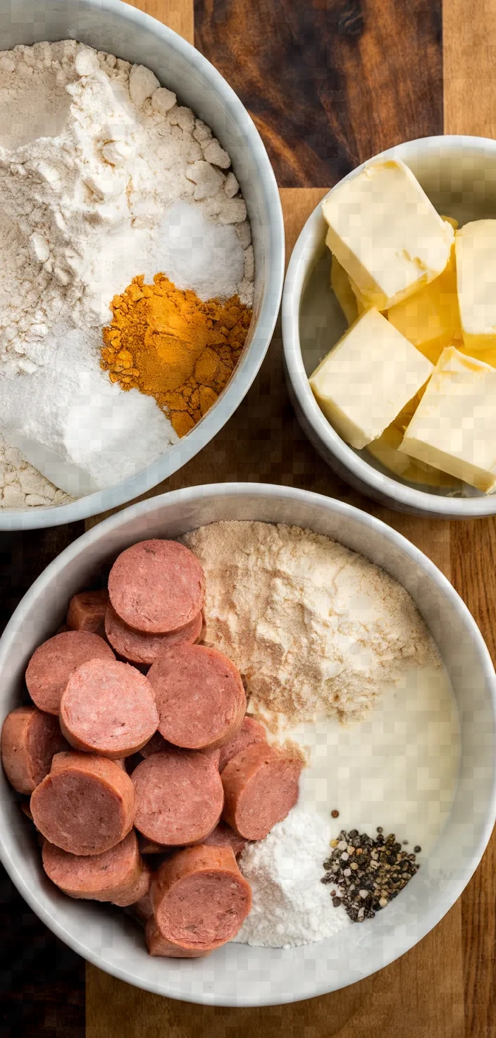 Ingredients photo for Homemade Biscuits And Country Sausage Gravy Recipe