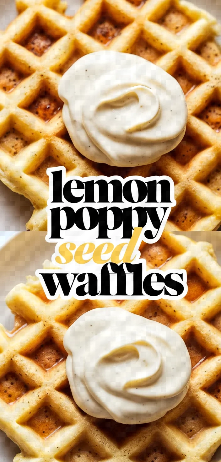 Lemon Poppy Seed Waffles With Whipped Honey Lemon Cream Recipe