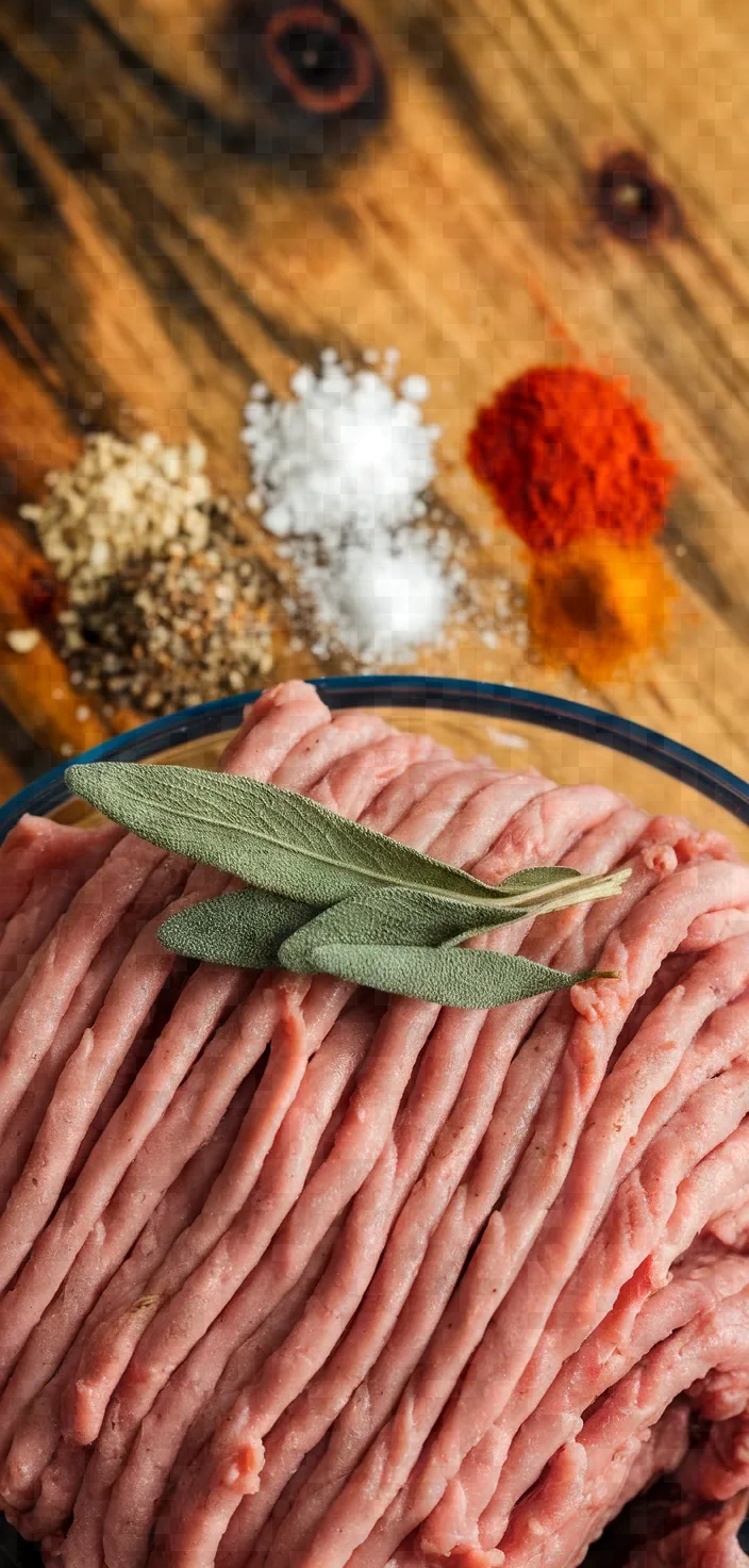 Ingredients photo for Maple Sage Breakfast Sausage Recipe