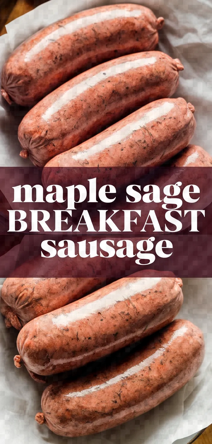 Maple Sage Breakfast Sausage Recipe