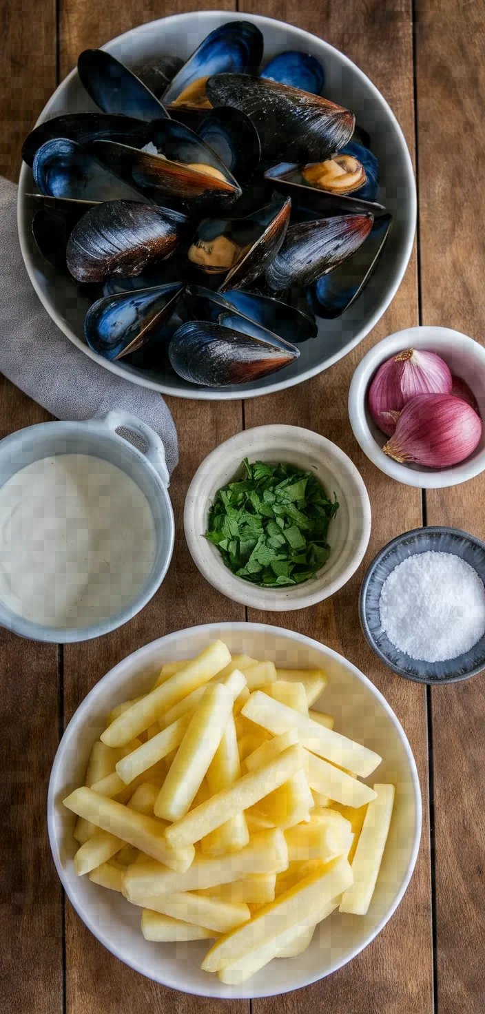 Ingredients photo for Moules Frites Recipe