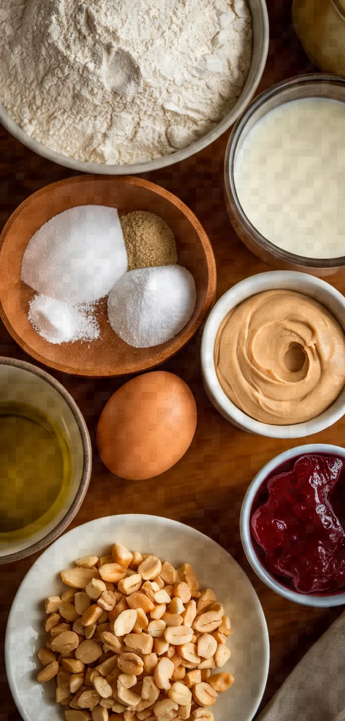 Ingredients photo for Peanut Butter Jelly Bread Recipe