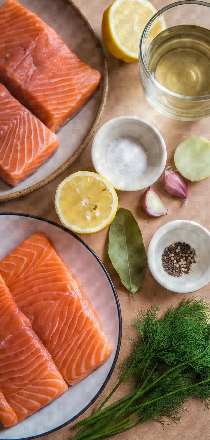 Ingredients photo for Poached Salmon Recipe