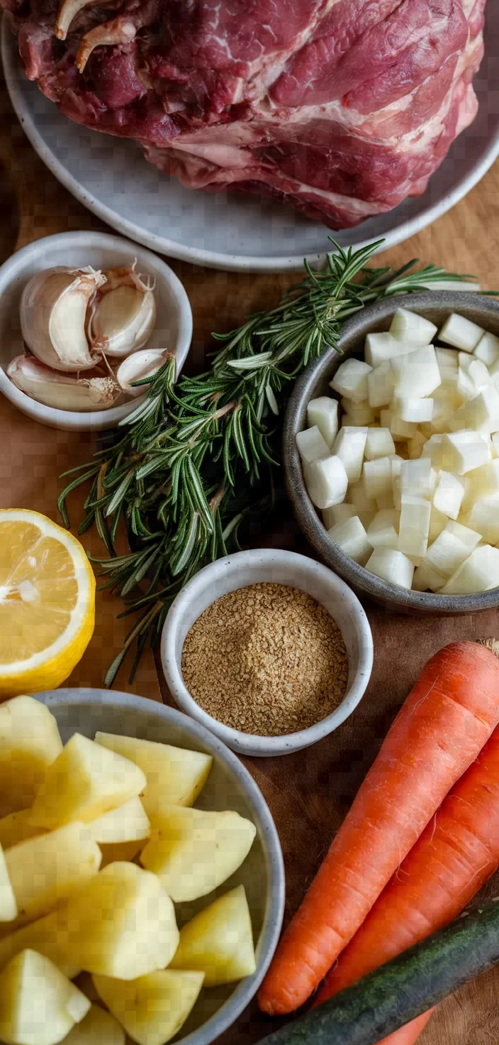 Ingredients photo for Roasted Lamb Shoulder Recipe