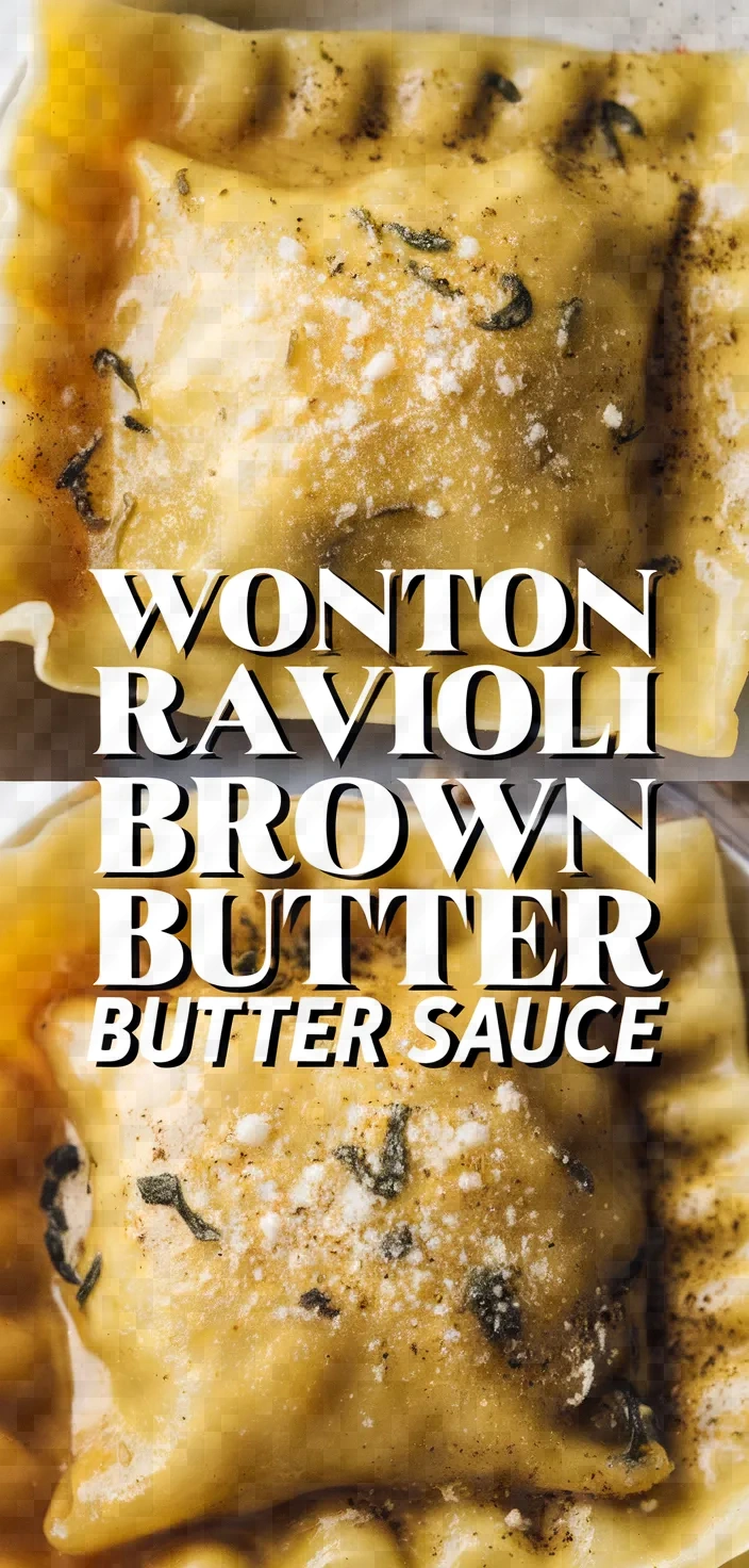 Wonton Wrapper Squash Ravioli Sweet Brown Butter Sage Sauce Recipe