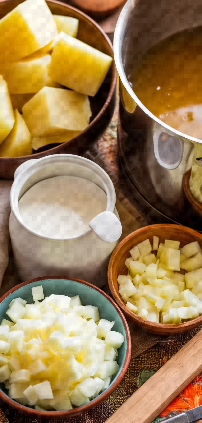 Ingredients photo for 4 Ingredient Potato Soup Recipe