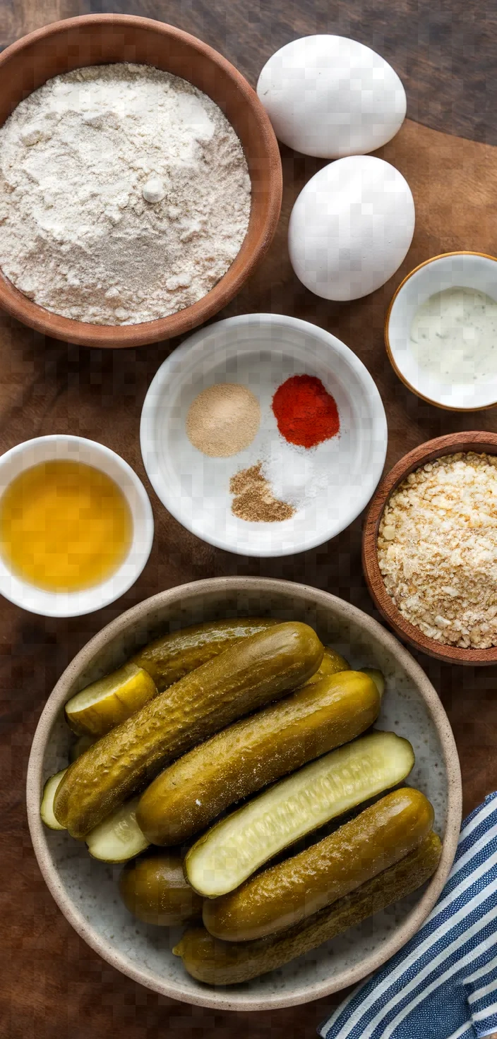 Ingredients photo for Air Fryer Pickle Spears Recipe