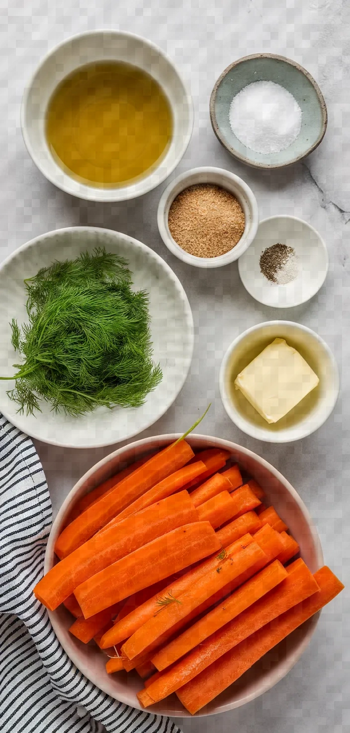 Ingredients photo for Brown Sugar Dill Roasted Carrots Recipe