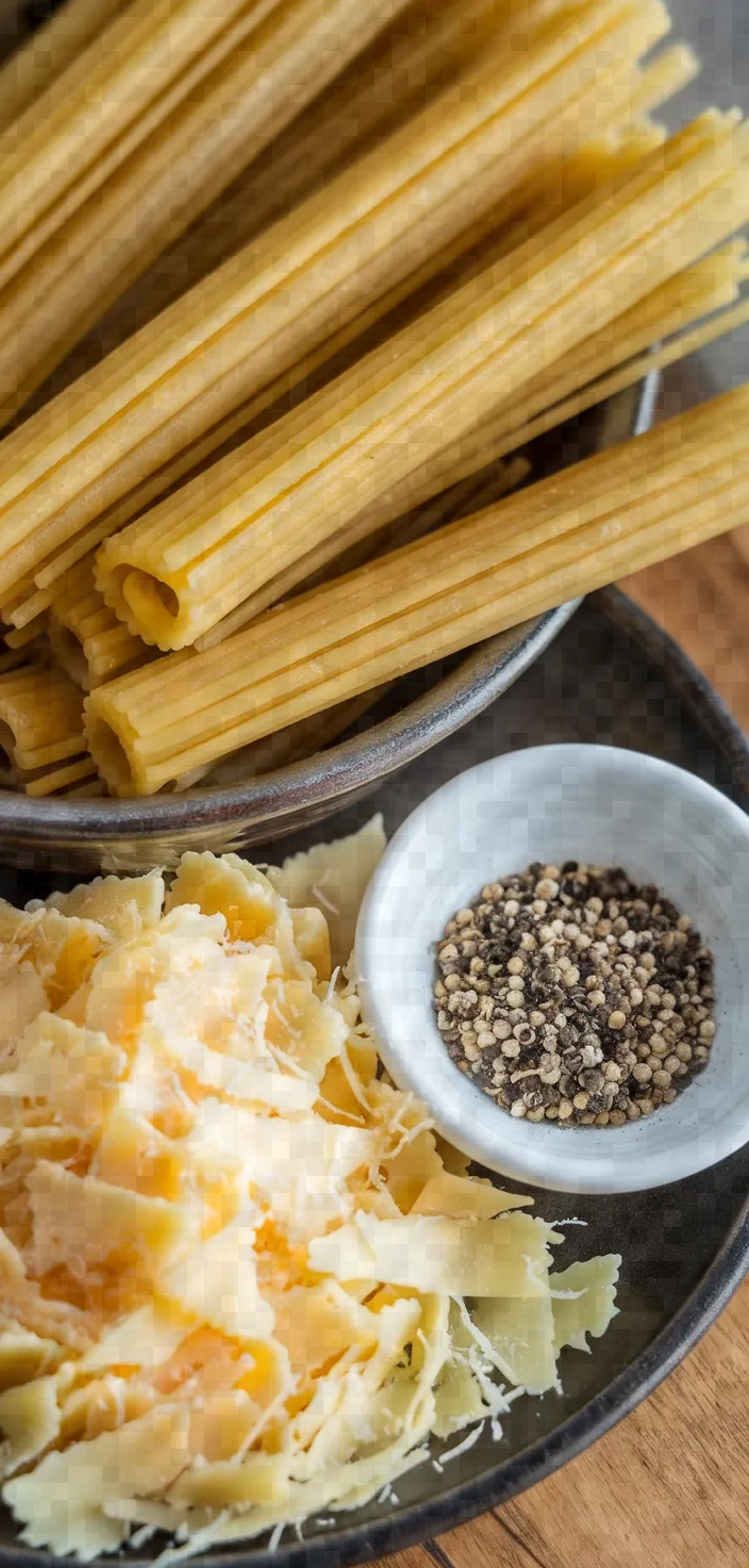 Ingredients photo for Bucatini Cacio E Pepe Recipe