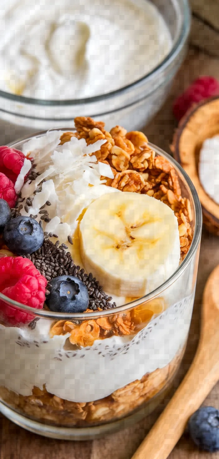 Ingredients photo for Coconut And Banana Yogurt Parfait Recipe