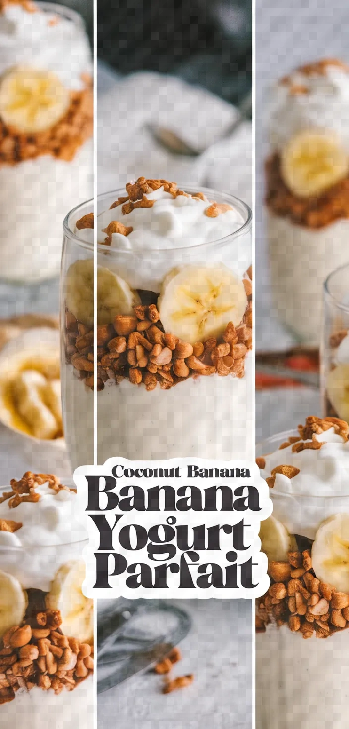 A photo of Coconut And Banana Yogurt Parfait Recipe