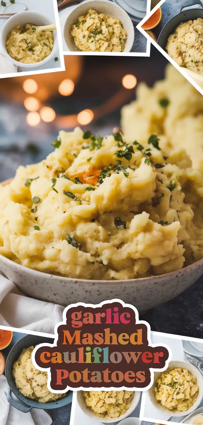 A photo of Garlic Mashed Cauliflower Potatoes Recipe